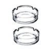 Pasabahce 8018611 Pack of 2 Glass Bistro Ashtray, Cm 10.7