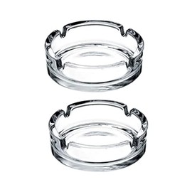 Pasabahce 8018611 Pack of 2 Glass Bistro Ashtray, Cm 10.7