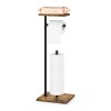Bty Rustic Brown Farmhouse Toilet Paper Dispenser - FreeStanding Tissue