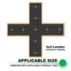 Andorm 2pcs 14x14 Cross Mending Plate Heavy Duty for 4x4,6x6