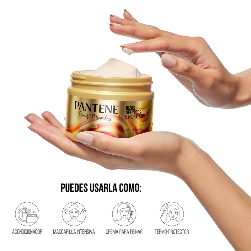 Pantene Mascarilla Capilar, Hidrata da Brillo y Movimiento, Pro-V Miracles