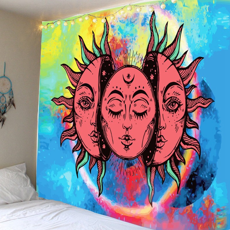 Sun Goddess Pattern Tapestry Wall Hanging for Bedroom Living Room