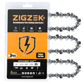 16 Inch Chainsaw Chain 3/8"LP Pitch -.050" Gauge 57 Drive Links - 91PX57CQ/ 91VG57CQ Fits Echo CS-3510/352/3400/400, Worx WG300,WG303 - S57 (3 Chains)