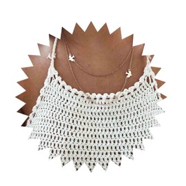 Aneneiceera Boho Layered Necklace Chain Gold Dove of Peace Pendant Necklace Adjustable Chain Necklaces Wedding Jewellery for Women and Girls (Gold), Metal