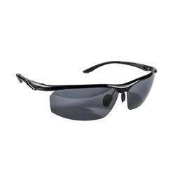 Wychwood Game Aura Black Polarised Sunglasses, Unisex, Metal Frame, Rectangular, Polarized Lens, Glass, UV Protection, Lightweight, Durable
