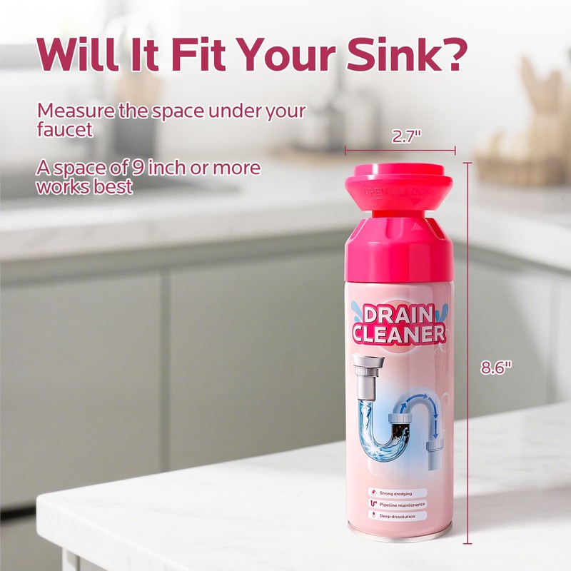 Foaming Drain Cleaner Clog Remover: Sink Cleaner Pipe Clogged Opener