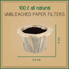 Brew Addicts Disposable Coffee Filters 600 Count, Brown, All-Natural & Unbleached Single-Use Coffee Filter for Reusable K Cups or Coffee Machines, Perfect Size & Quantity