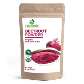 Organic Beet Root Powder | 8 oz or 226g | USDA Organic Approved, Raw and Non GMO | Nitric Oxide Booster, Increases Stamina and Circulation | Vegan | 100% Raw from India, by SHOPOSR(8oz)