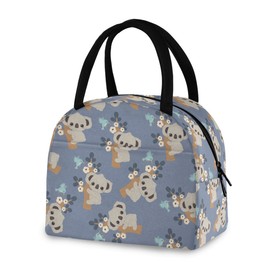 senya Lunch Bag, Koala Floral Seamless Pattern Insulated Lunch Box Cooler Bag Tote Bag for Women Kids/Picnic/School/Work
