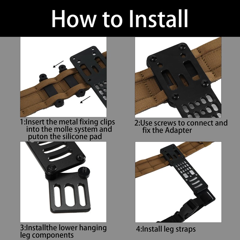 SIVIGEAR Drop Leg Strap Holster for QLS, Aluminum Alloy Modular