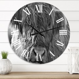 Designart 'Scottish Highland Cows Living On Moorland' - 36 in. high, 36 In. Wide