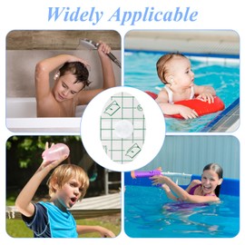 KAKUPPA140 Pcs Waterproof Ear Stickers, S-Size Disposable Covers with Soft Cotton Plug, Swim-Ready for Kids Swimming, Bathing and Other Water Sports(2.75 * 1.77In)