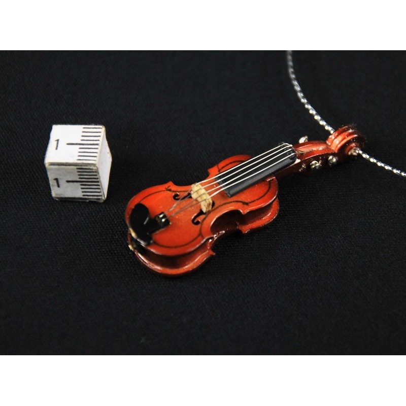 3 Pieces Christmas Tree Decorations Ornaments Xmas Fiddle Violin Wood