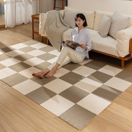 SHIEN Joint Mat, Adsorption Mat, Tile Mat, 11.8 x 11.8 x 0.1 inches (30 x 30 x 0.4 cm), Set of 12, Non-Slip, Carpet, Soundproofing Mat, Flooring Carpet, Anti-Slip, Odor-Resistant, Antibacterial,