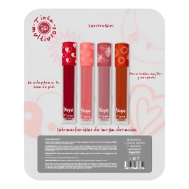 Labiales Yuya Tintas Multiusos Líquidas Mate Coral Set 4 Piezas