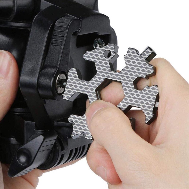 Tools Kits Creative Snowflake 19-in-1 Metal Spanner Screwdriver Bottle Opener