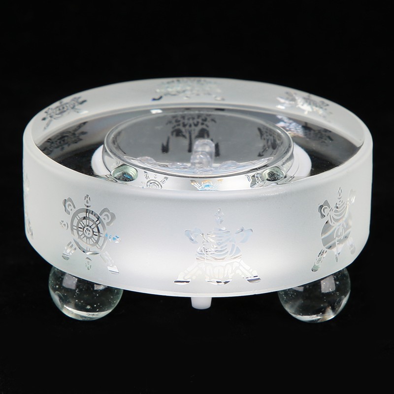 Beautiful Pattern Mini Crystal LED Light Base Buddha Display Stand