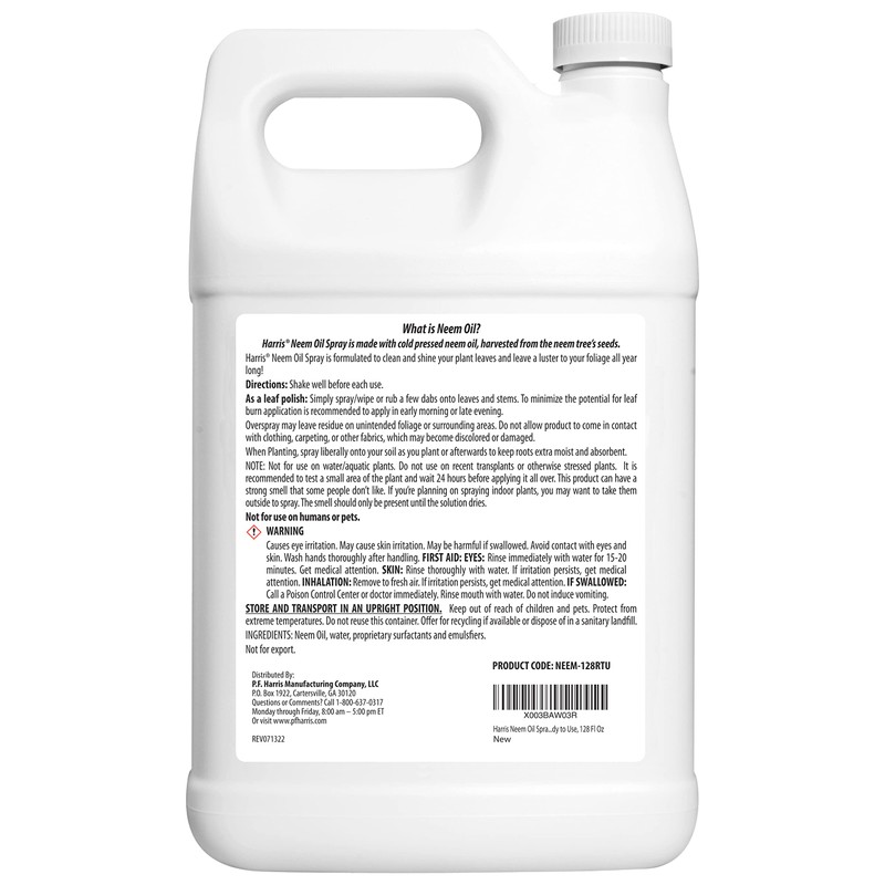 HARRIS Neem Oil Spray for Plants, Cold Pressed Ready to