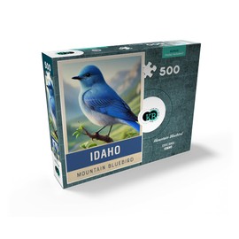 MyPuzzle State Birds Series: Idaho, Mountain Bluebird - Premium 500 Piece Jigsaw Puzzle for Adults