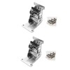 ZHYOHEN 2PCS Silver Solid Steel Foldable Stand 0/90/180 Degree Hinges