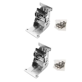 ZHYOHEN 2PCS Silver Solid Steel Foldable Stand 0/90/180 Degree Hinges Table Workstations Sleeping Platforms Self Locking Extension Bracket Hardware Accessories
