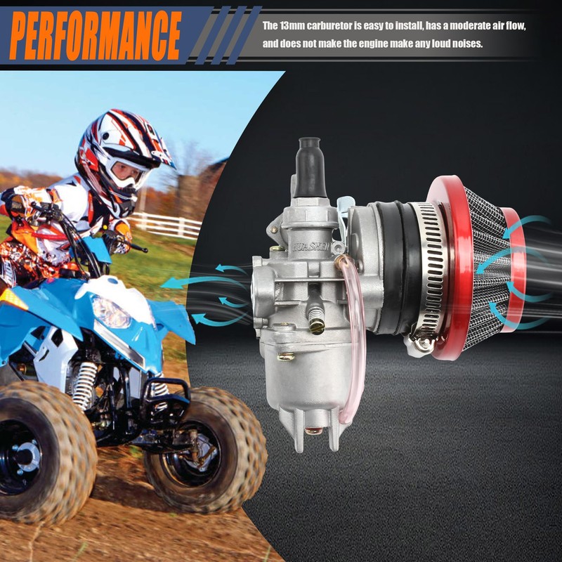 ABCERRSI PZ13 13mm Carburetor with Air Filter Stack Compatible with