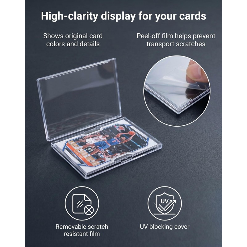 9-Card Acrylic Trading Card Display Frame, Wall or Desktop Stand