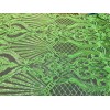 NEW CREATIONS FABRIC ANDFOAM INC NEON GREEN SEQUIN DAMASK DESIGN