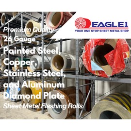 EAGLE 1: 26 Gauge General Use or Roofing Flashing Rolls - DIY or Contractors (White, 6 in x 10 FT)