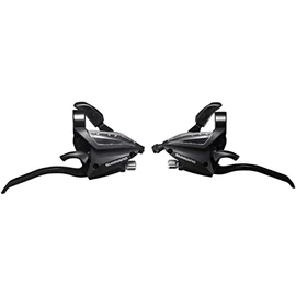 SHIMANO 3 x 8 V Black Shifters for Bicycles, Adults, Unisex, Multicoloured, One Size
