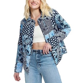 Vera Bradley Women's Quilted Jacket with Pockets (Extended Size Range), Heritage Patchwork