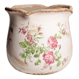 Xiaan Jiaju Ceramic Pots for Plants, Vintage Plant Pot with Drainage Hole, 6.11in. Planter for Indoor Plants, Crackle Glaze Finish Flower Pot, Perfect Tuscan Ceramic Planter for Gardening, Rose Floral