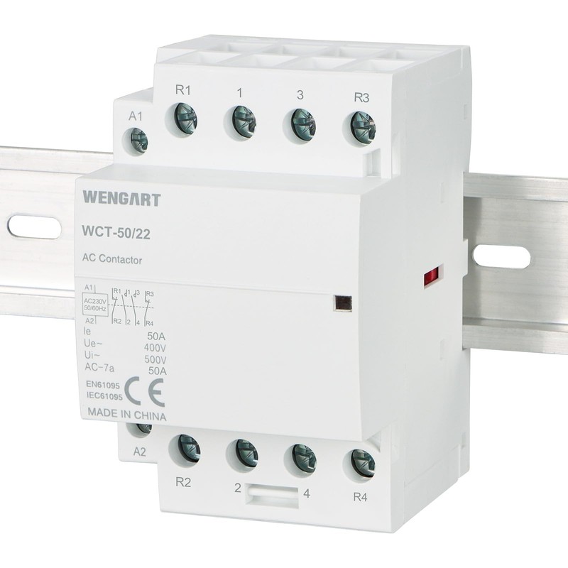 Wengart Compact AC Contactor WCT-50, 2NO2NC AC230V 50A, Built for