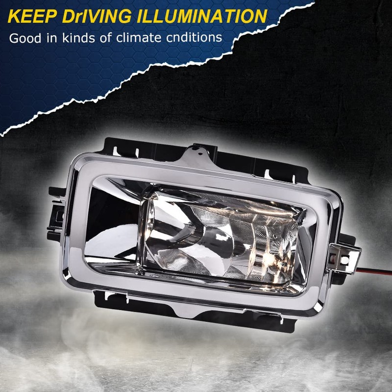 DOTCOM Fog Lights Lamp Compatible with Chevy Silverado 2013 2014