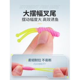 FOLANDO 30pcs Fishing Lures Soft Tail, big Soft Plastic Baits Kit for Fishing Trout Redfish Saltwater 5cm/1.2g