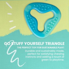 SNUG AROOZ Snugarooz Go Stuff Yourself Triangle Toy - Eco-Friendly, Treat-Dispensing TPR Design - Durable, Interactive Fun for Chewing, Tossing & Problem-Solving