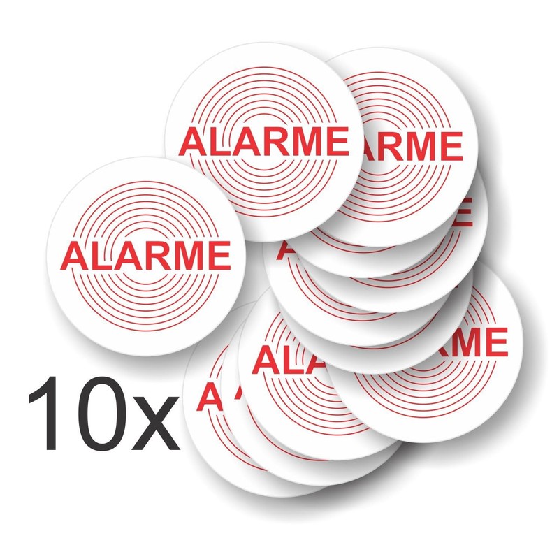 Sticker Lawn Alarm – Quality Outdoor Cover UV,...) – Round