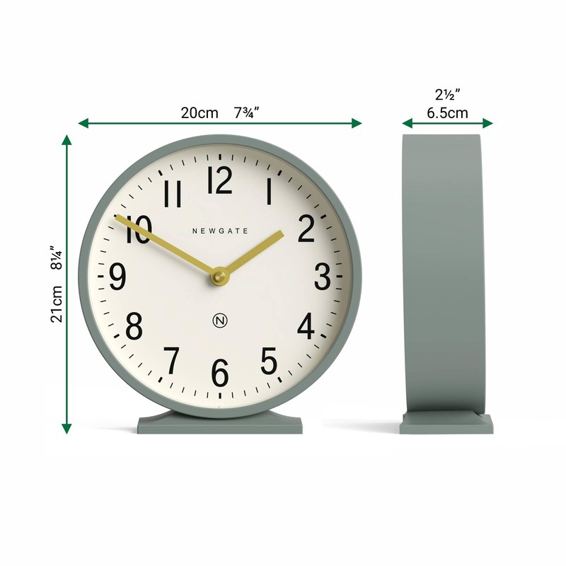 NEWGATE® Q Mantel Clock | Modern Classic Round Mantel Clock