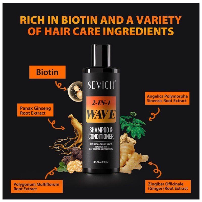 Sevich 2in1 Wave Shampoo & Conditioner, Effortless Waves Wavy Hair