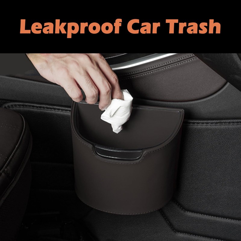 LoopTime Leakproof Car Trash Can,Mini Car Trash Bin for SUV