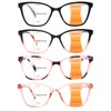 VisiWell 4 Pack Progressive Multifocus Reading Glasses for Women Men