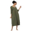 SUGAR JAN Women's Long Robes Zipper Front Lightweight Nightgowns Half