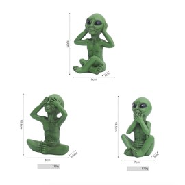 JOPOYOCO Garden Alien Statue, DIY Resin Figure Garden Decoration for Patio, Lawn, Garden Decoration, Indoor Outdoor Home Office Decorations, Collection (Green)