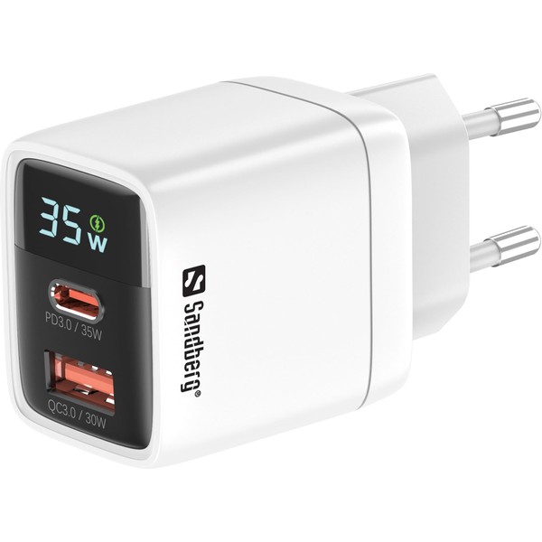 Sandberg 2-in-1 charger, 1 x USB-C 1 x USB 35