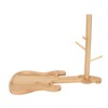 Key Storage Tray Wood Modern Guitar Shaped Base Jewelry Key
