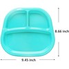 Youngever 3-Compartment Divided Re-usable Plastic Kids Tray, 3 Compartment Plates,