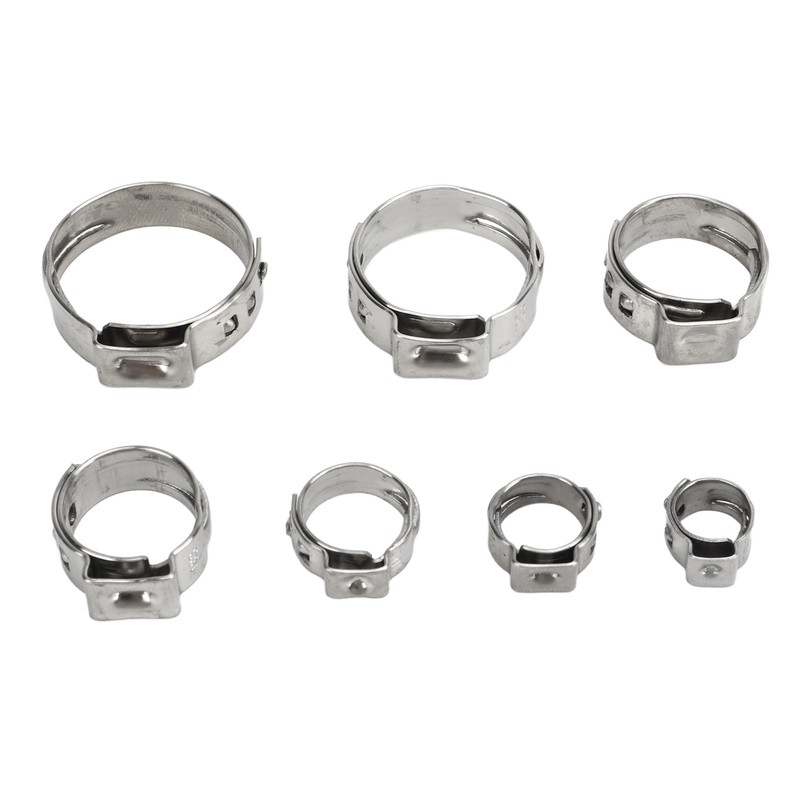 130Pcs Stainless Steel Hose Clamps 6 to 21mm Hose Clip