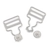 Dritz 7-65 Overall Buckles with No-Sew Buttons for 1-Inch, Nickle