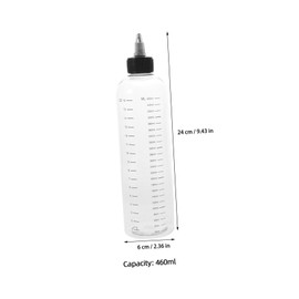 PACKOVE 2pcs Oil Hair Bottles for Oil Hair Dye Hair Oil Container Hair Application Bottle Scalp Hair Oil Applicator for Shampoo PP Transparent
