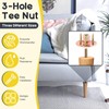 Mardatt 64Pcs M6 Brad Hole Tee Nut with Screws Set